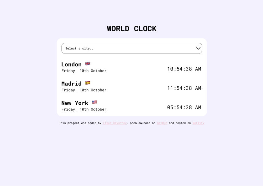 image of the world clock